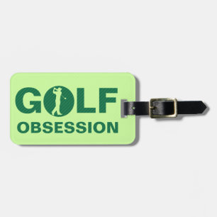 Golf Obsession Green Khaki Personalized Bag Tag