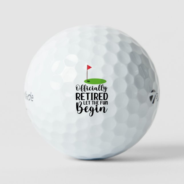Golf official retired for golfer retirement golf balls (Front)