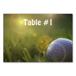 Golf on a Sunny Day Table Number