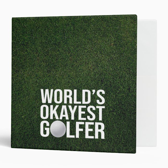 Golf  on green grass binder (Front/Inside)