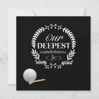 Golf Our Deepest Condolences golf ball Black