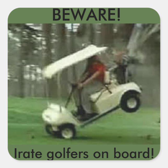 Golf Panier Irate golfers sticker (Devant)