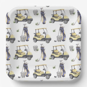 Golf Paper Plates, Par-Tee Time Birthday Party Plate