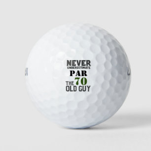 Golf Par 70 for golfer 70th Birthday Golf Balls