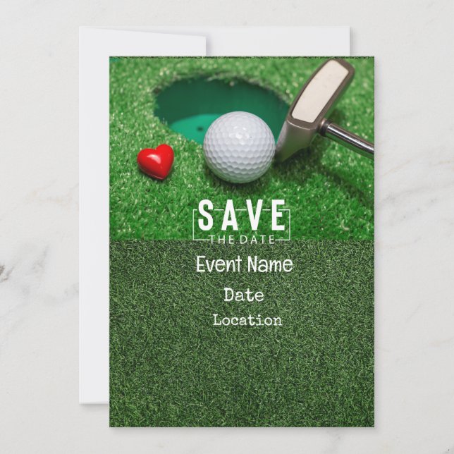 Golf Par invitation à la fête de golf (Devant)