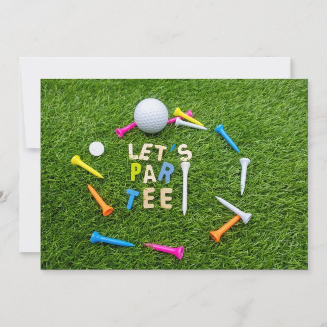 Golf Par invitation à la fête de golf (Devant)