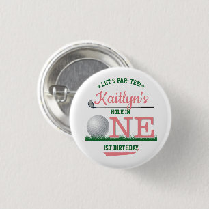 Golf PAR-TEE 1st Birthday 1 Inch Round Button