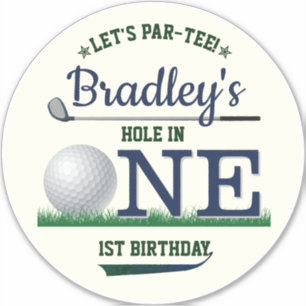 Golf PAR-TEE 1st Birthday Large 8"