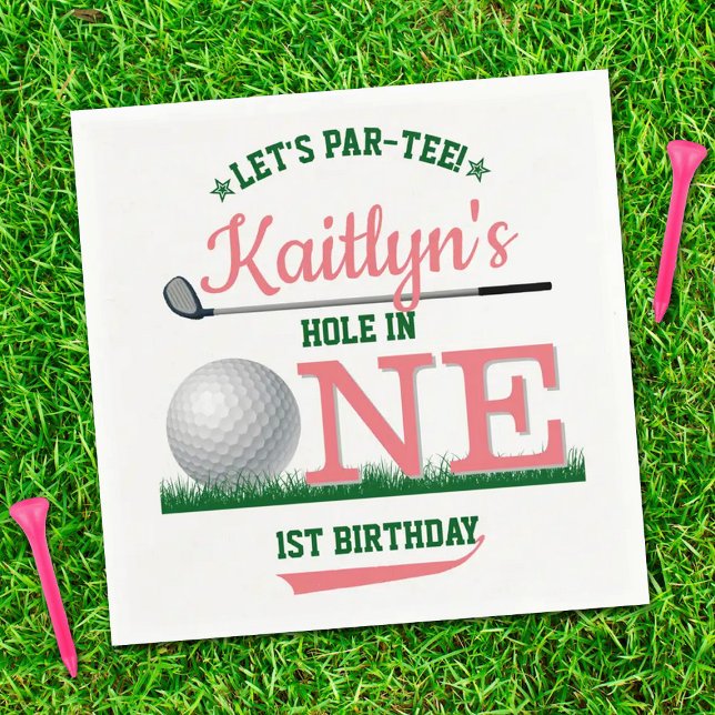 Golf PAR-TEE 1st Birthday Napkin (Creator Uploaded)