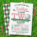 Golf PAR-TEE 2nd Birthday Invitation<br><div class="desc">Celebrate in style with these trendy birthday invitations. The design is easy to personalize with your special event wording and your guests will be thrilled when they receive these fabulous invites.</div>