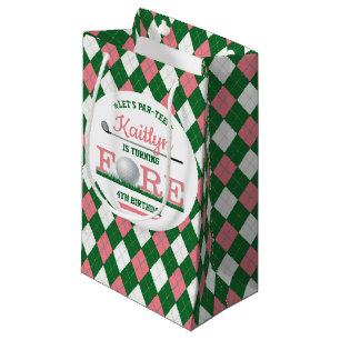 Golf PAR-TEE 4th Birthday Small Gift Bag