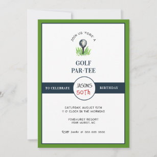 Golf PAR- TEE Birthday party Invitation