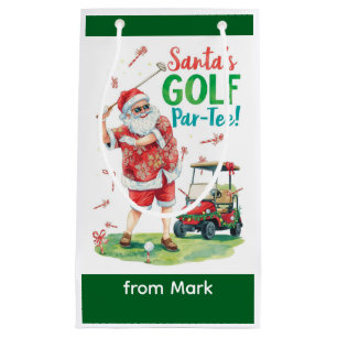 Golf Par-Tee Christmas Party with Santa Claus  Small Gift Bag