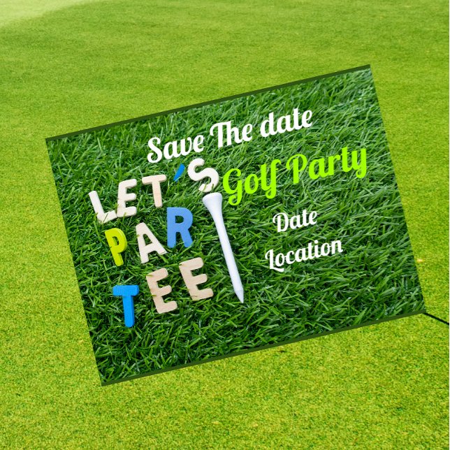 Golf Par tee party invitation with golf ball (Creator Uploaded)