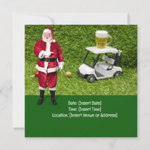 Golf Par tee party Santa Claus Christmas Squad  Save The Date
