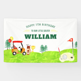 Golf Par-tee Swing By Boy Kids Birthday Banner