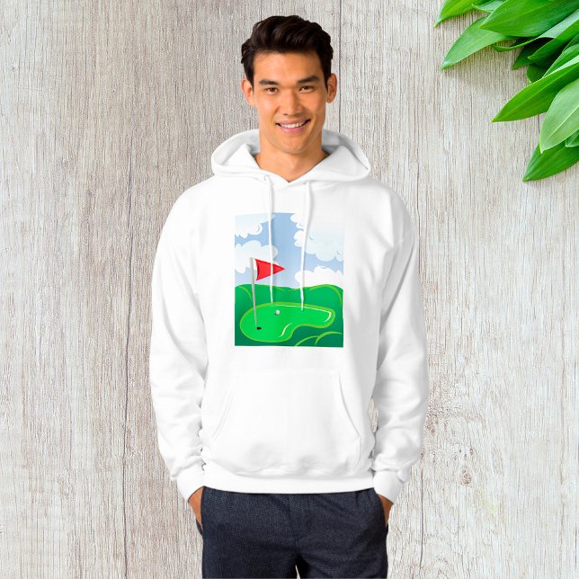 Golf Parcours Green Mens Sweat - shirt à capuche (Créateur téléchargé)