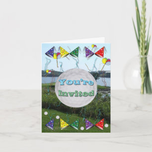 Golf Party Invitation Card