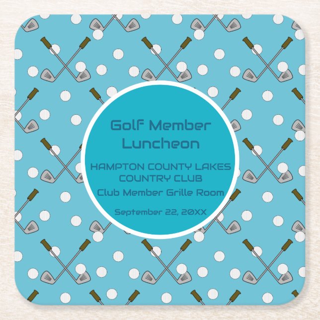 Golf Party Paper Coaster (Front)