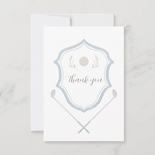 Golf party Thank you Card (Front)