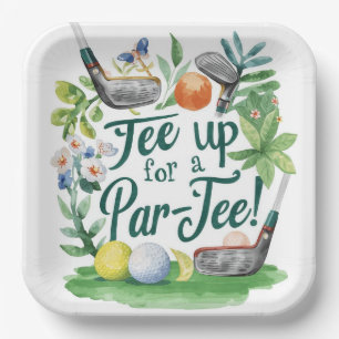 Golf party themed for golfer paper plate
