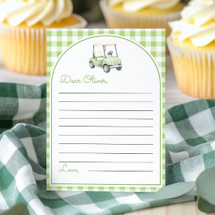 Golf Party Time Capsule Note Message Card