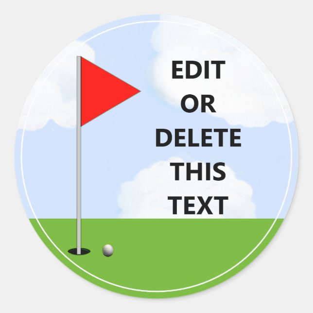 Golf Party Tournament classic round sticker (Front)