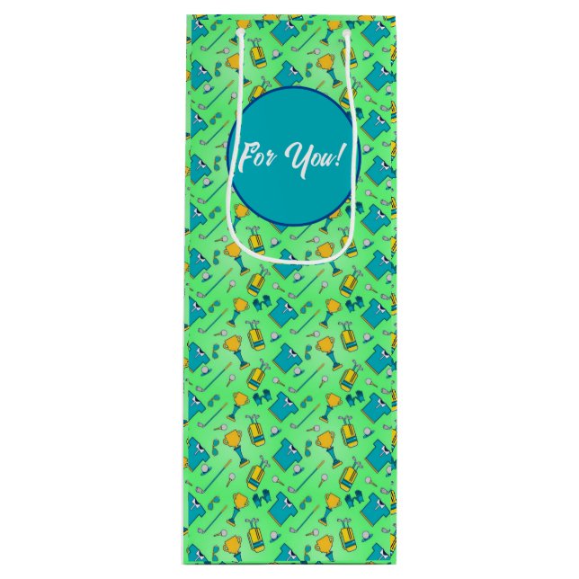 Golf Party Wine Gift Bag (Front)
