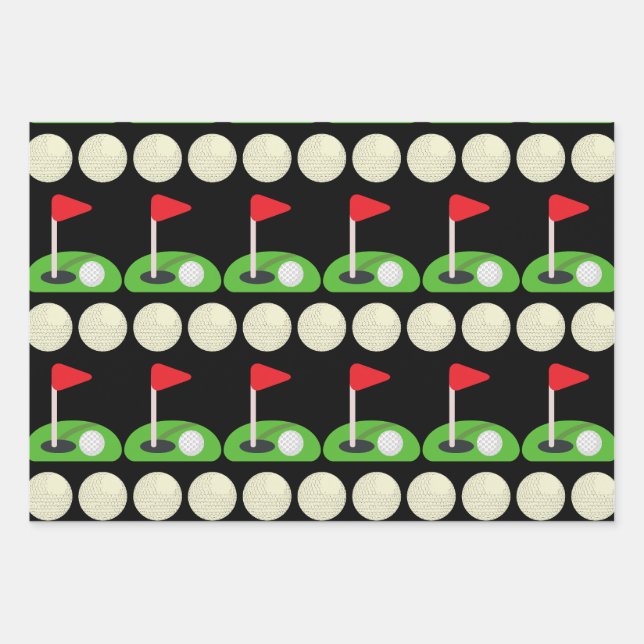 Golf Pattern Wrapping Paper (Front 3)
