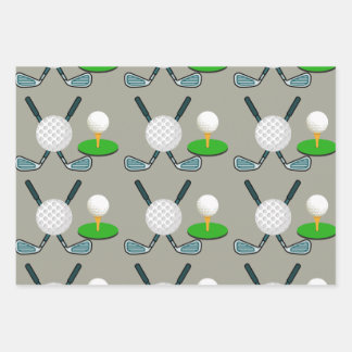 Golf Pattern Wrapping Paper