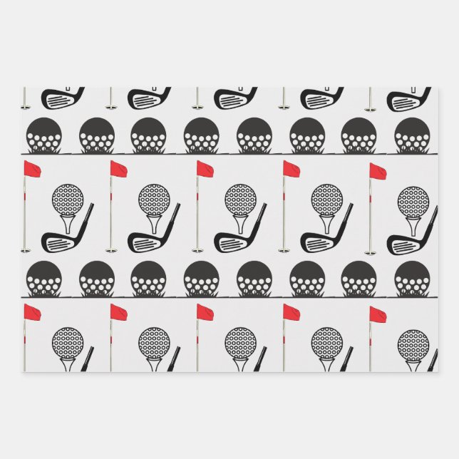Golf Pattern Wrapping Paper (Front 3)