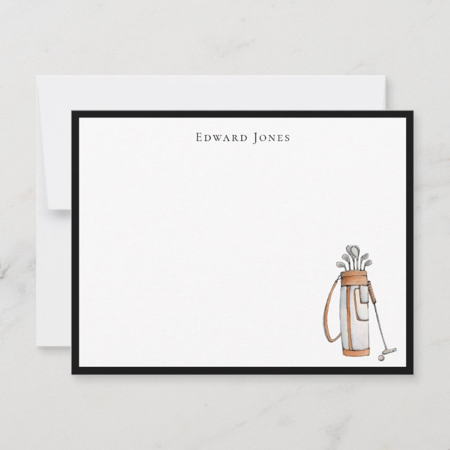Golf personalizes Note Card (Front)