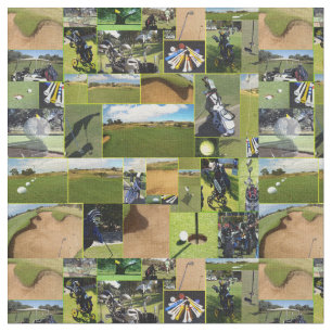 Golf Photo Collage, Fabric