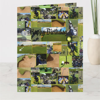 Golf Photo Collage, Funny Big Birthday Card