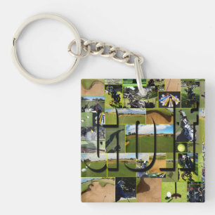 Golf Photo Collage, Keychain