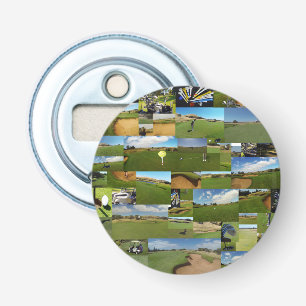 Golf, Photo Collarge,  Magnetic Bottle Opener
