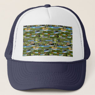 Golf, Photo Collarge, Trucker Hat