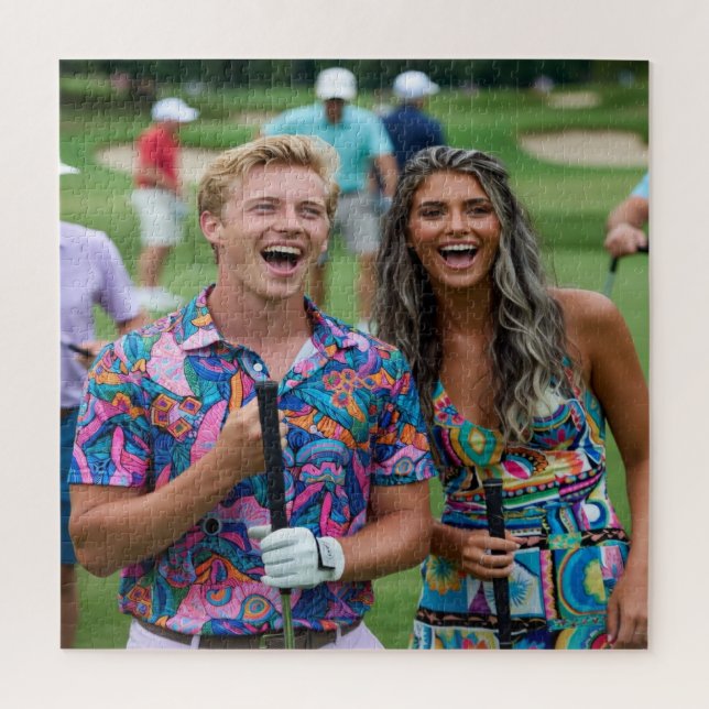 Golf Photo Customize Personalize Jigsaw Puzzle (Vertical)