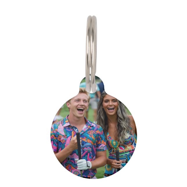 Golf Photo Customize Personalize Pet Tag (Front)