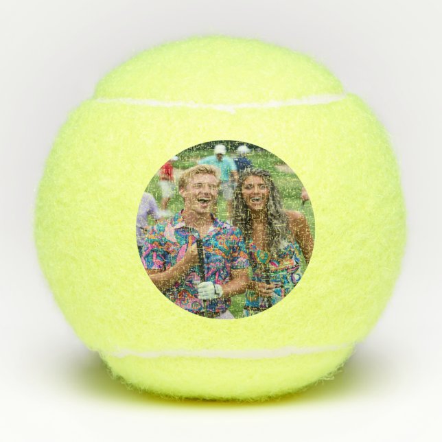 Golf Photo Customize Personalize Tennis Balls (Front)
