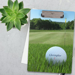 Golf Photo Golfer Name Golfing Dad Clipboard