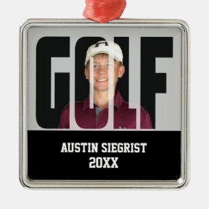 Golf Photo Keepsake Metal Ornament