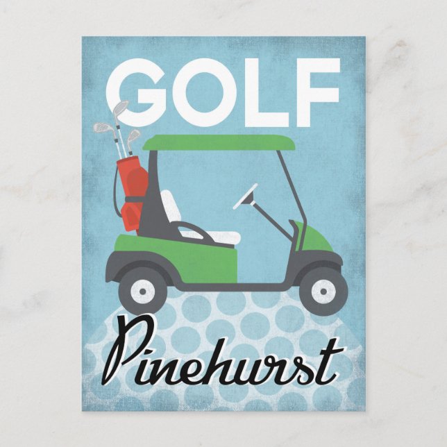 Golf Pinehurst - Retro Vintage Travel Postcard (Front)