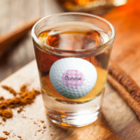 Golf Pink Argyle Personalized Shot Glass