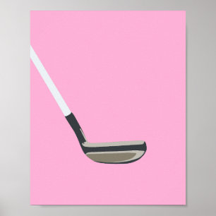 Golf Pink Poster