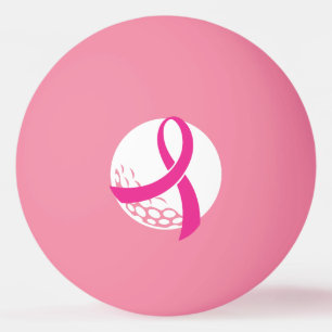 Golf Pink Ribbon Breast Cancer Awareness Ping Pong Ball