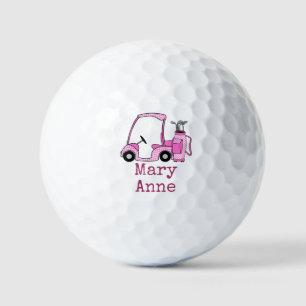 Golf Pink themed for woman golfer Golf Balls