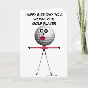 Golf Player Birthday Card