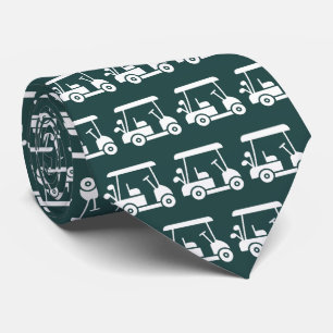 Golf Player Cart Green Tie
