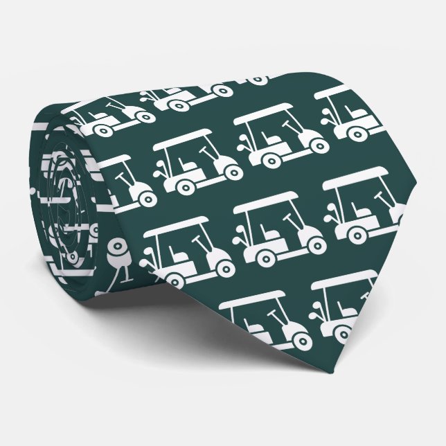 Golf Player Cart Green Tie (Rolled)
